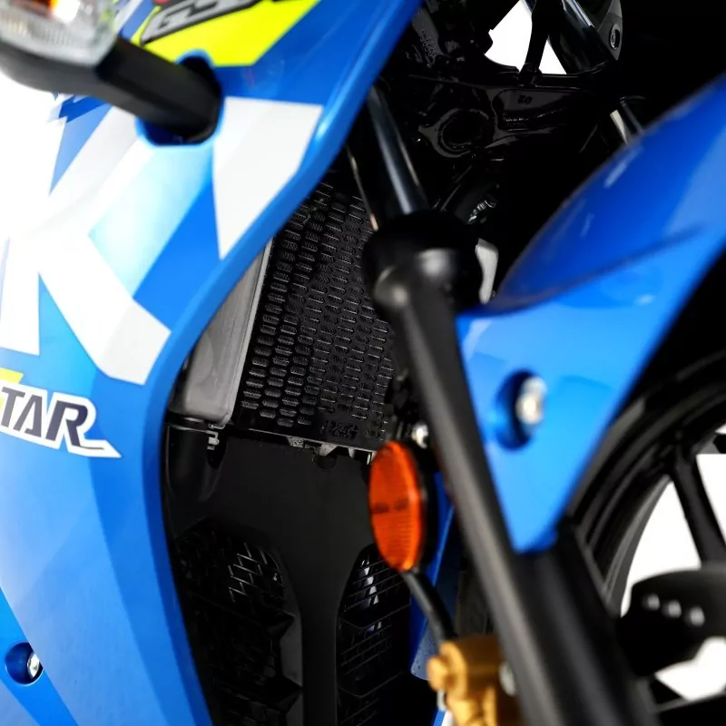 R&G Kühlergitter Schutz PRO BLACK Wasserkühler Suzuki GSX-R 125 / GSX-S 125 2017-