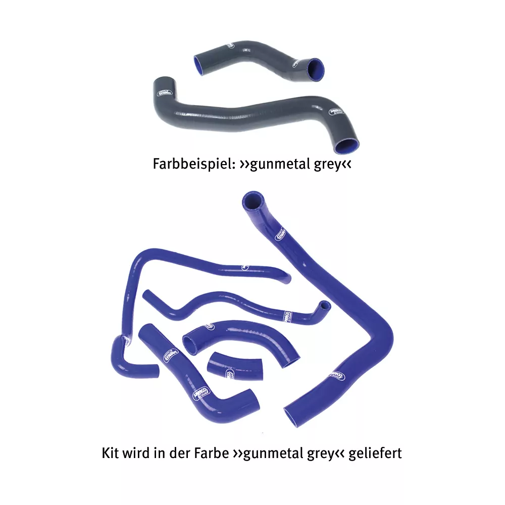 SAMCO SPORT Siliconschlauch Kit gunmetal grey für Kawasaki ZX10R Modelljahr 2008-2010