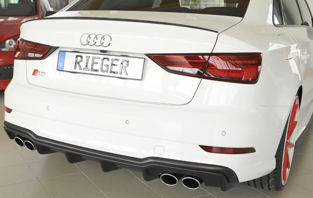 Rieger Heckeinsatz für Audi A3 S3 (8V) | 5-tür. (Limousine 8VS) 09.16- (ab Facelift) nur S3 (8V) Limousine / Cabrio