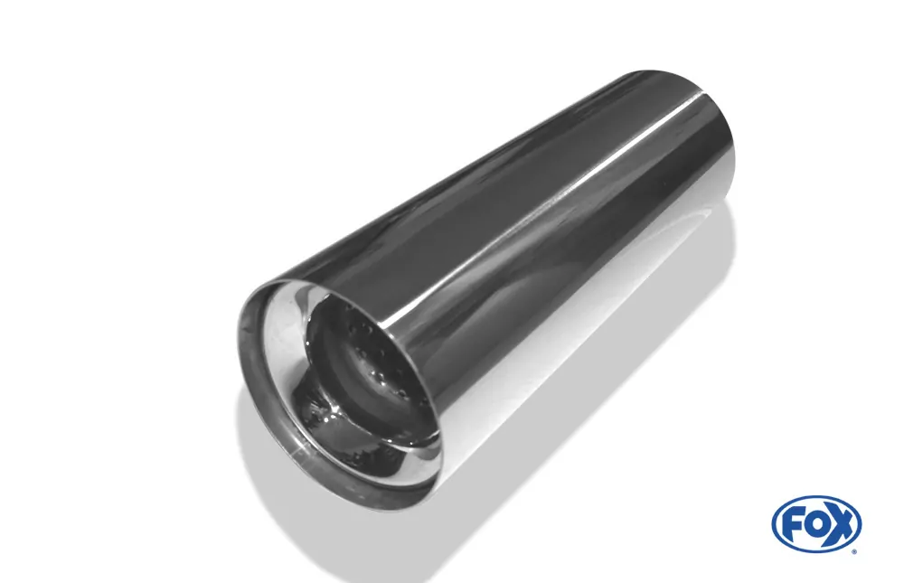 Anschweißendrohr Typ 11  Ø 100 mm / Länge: 300 mm  - rund / uneingerollt / gerade / mit Absorber (Innendurchmesser 63,5mm - Länge: 150mm)