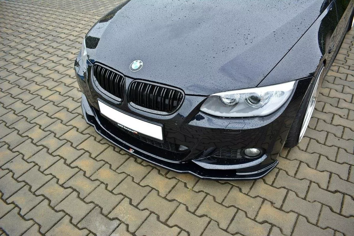 Front Ansatz Passend Für V.2 Passend Für BMW 3er E92 M Paket FL Schwarz Hochglanz Schwarz Hochglanz