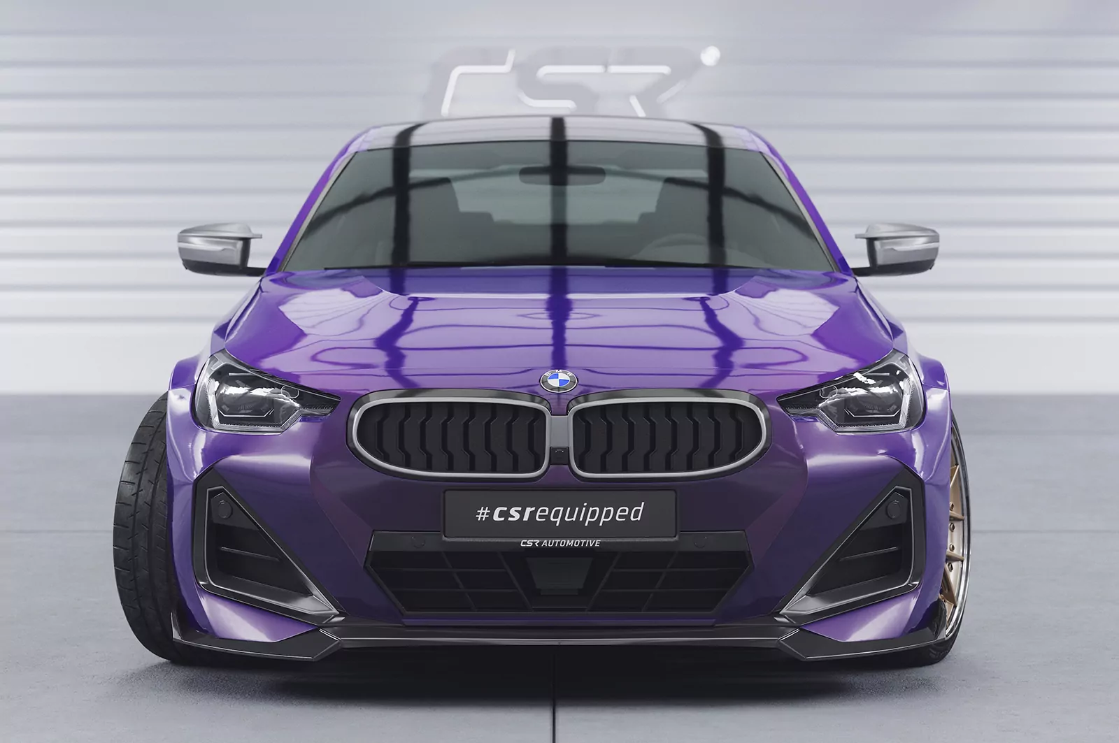 Cup-Spoilerlippe mit ABE für BMW 2er G42 M-Paket/M240i CSL716 Schwarz Strukturiert