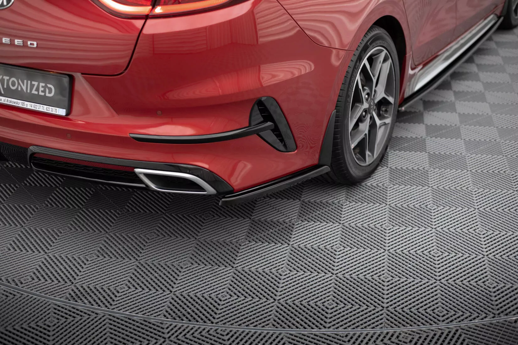 Heck Ansatz Flaps Diffusor Passend Für Diffusor Passend Für Kia ProCeed GT Mk3 Schwarz Hochglanz Schwarz Hochglanz