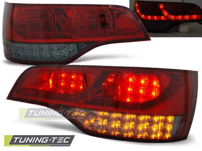 Led Tail Lights Red Smoke Fits Audi Q7 06-09