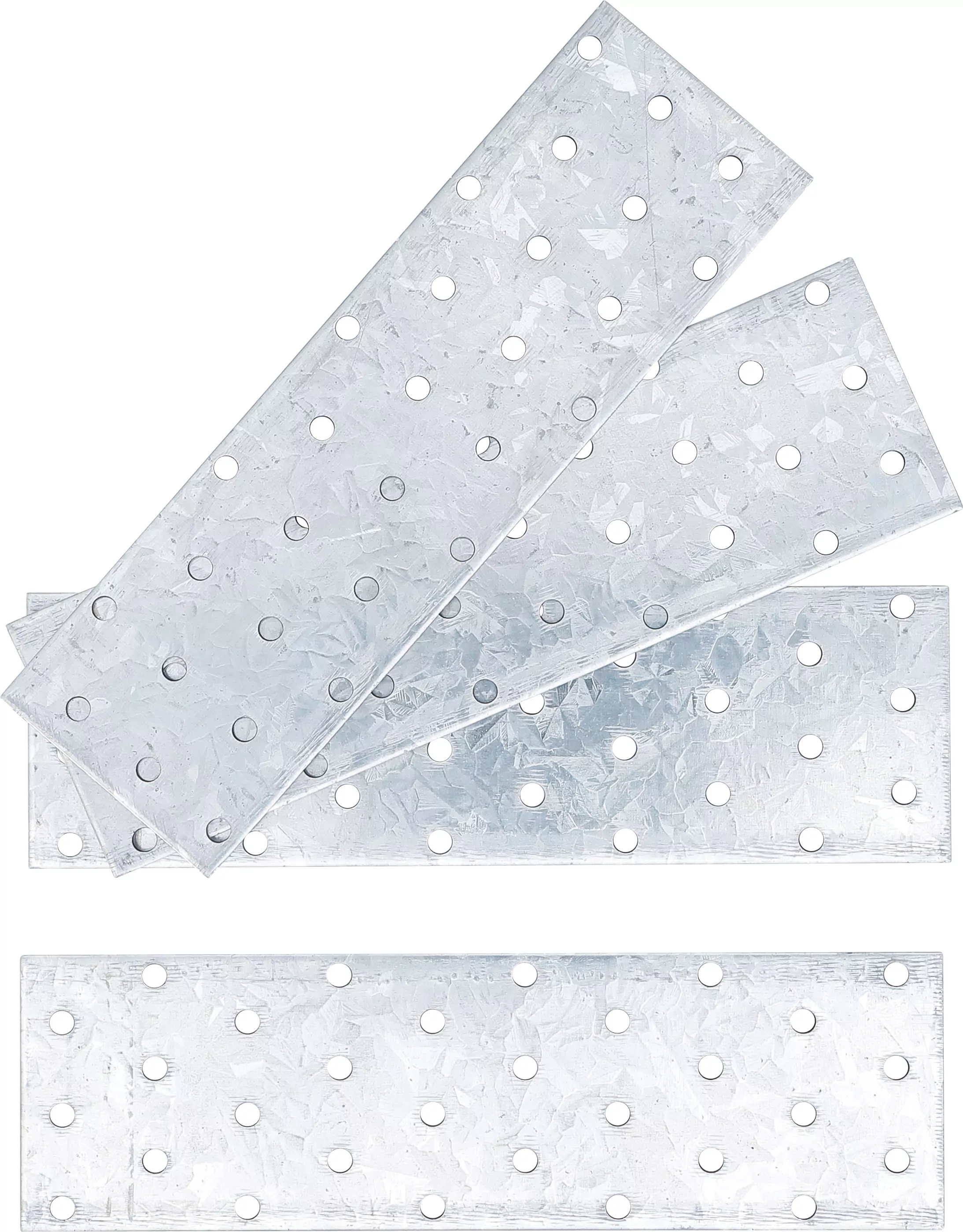 Stahl-Lochplatten-Satz | 200 x 60 x 2 mm | 4-tlg.