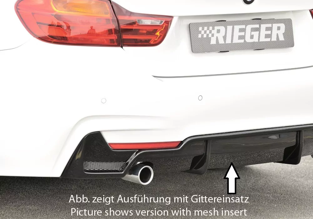 Rieger Heckeinsatz für BMW 4er F32  (3C) | Coupé (3-tür.) 07.15- (ab Facelift) LCI nur für M-Paket-Heckschürze