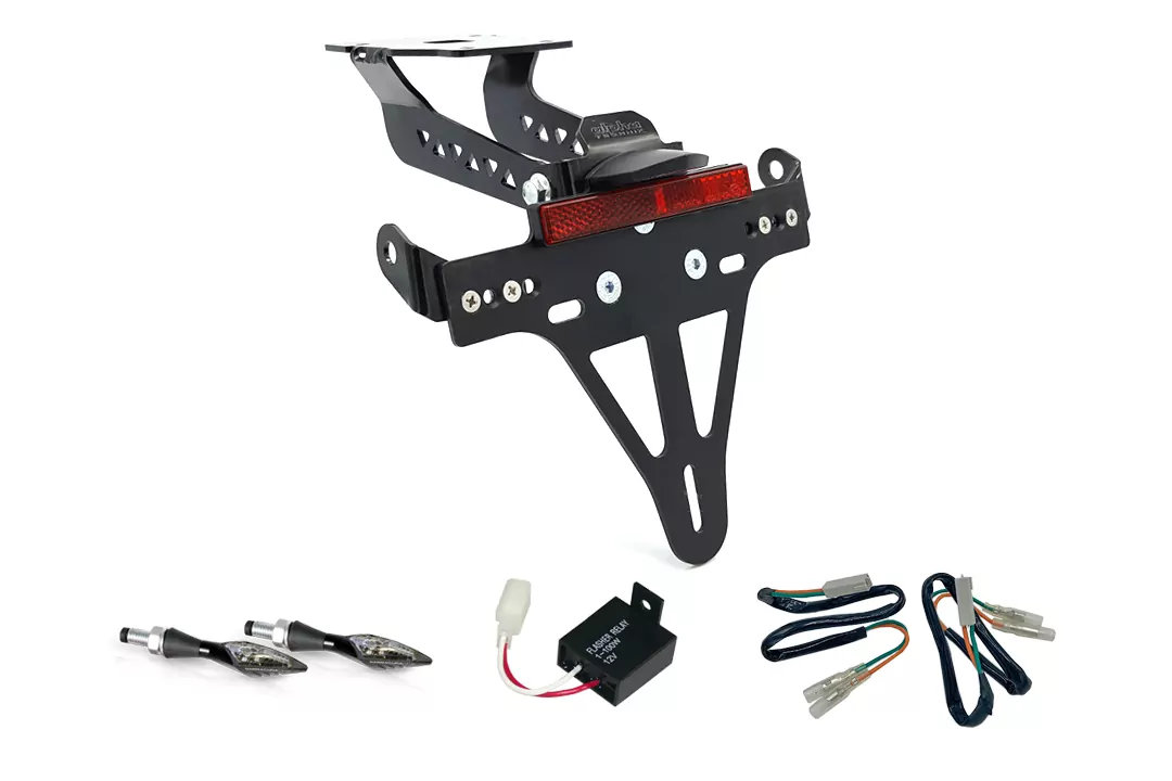 Kennzeichenhalter-Blinker-Kit XLED für Kawasaki Z900 Modelljahr 2017-2019 (Hinten)