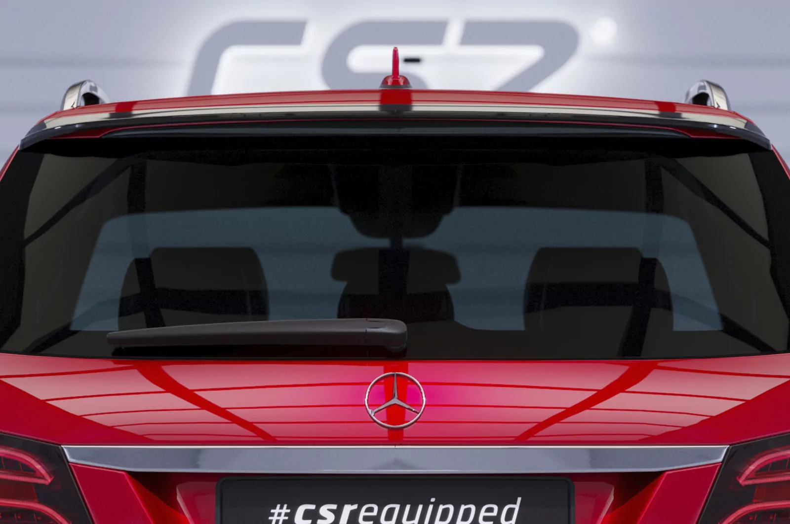 Heckflügel mit ABE für Mercedes Benz E-Klasse S212 T-Modell HF016 Schwarz Strukturiert