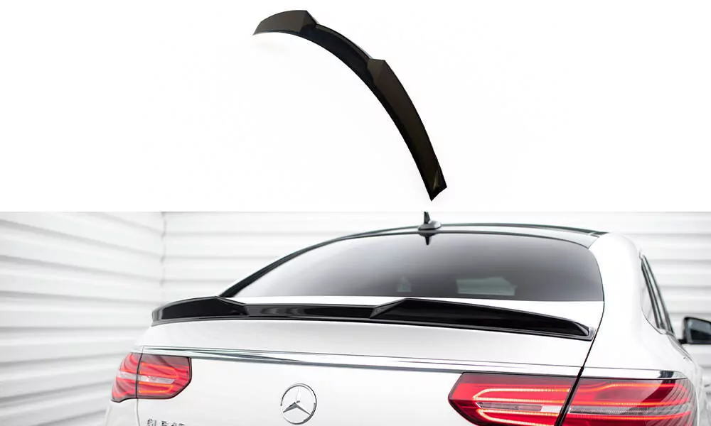 Spoiler CAP Für 3D Mercedes-Benz GLE Coupe 43 AMG / AMG-Line C292 Schwarz Hochglanz