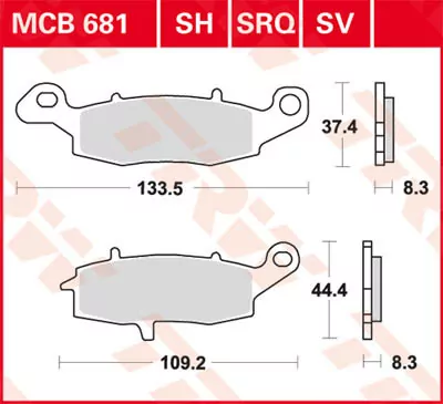 Scheibenbremsbeläge Mcb681sh