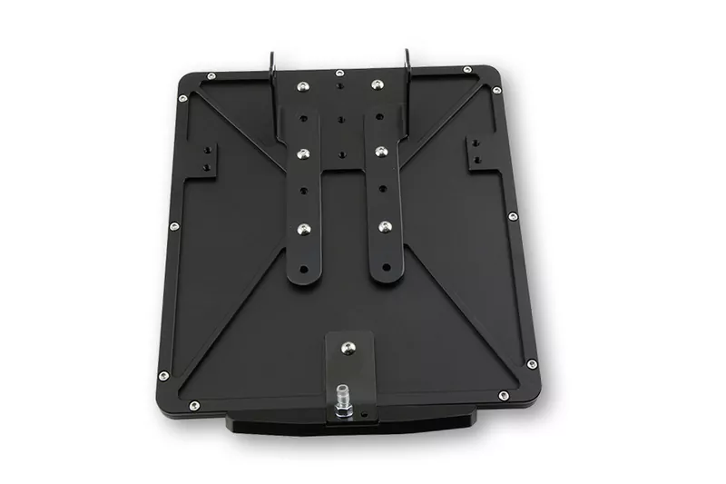 HIGHSIDER CNC Kennzeichen Halteplatte, schwarz eloxiert