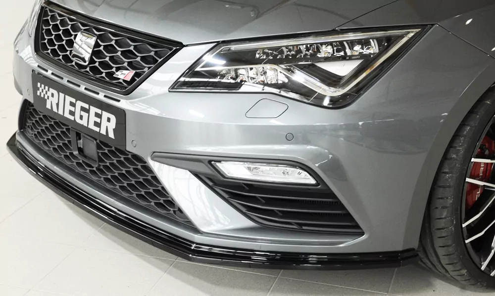 Rieger Spoilerschwert für Seat Leon FR (5F) | 3-tür. (SC) 01.17- (ab Facelift) für orig. FR-/ Cupra-Frontschürze