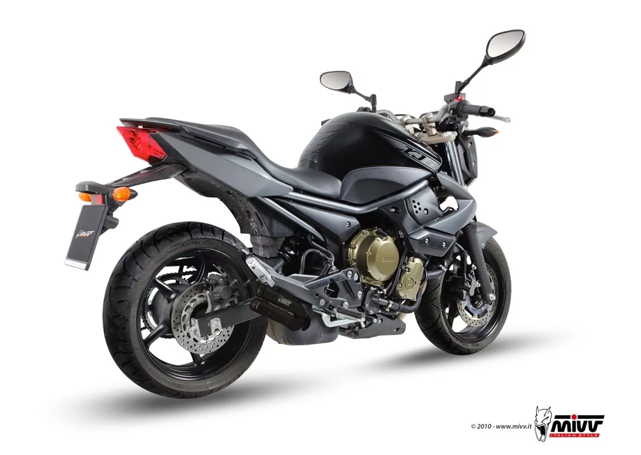 MIVV DOUBLE GUN Edelstahl Schwarz YAMAHA XJ6 / XJ6 DIVERSION 09-16