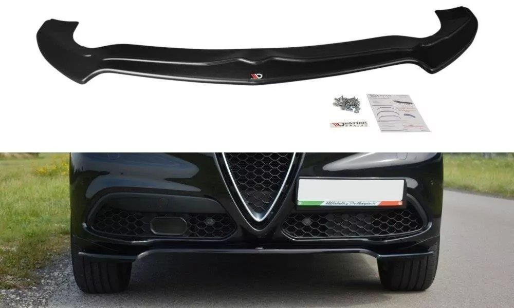 Front Ansatz Passend Für V.1 Passend Für Alfa Romeo Stelvio Schwarz Hochglanz Schwarz Hochglanz