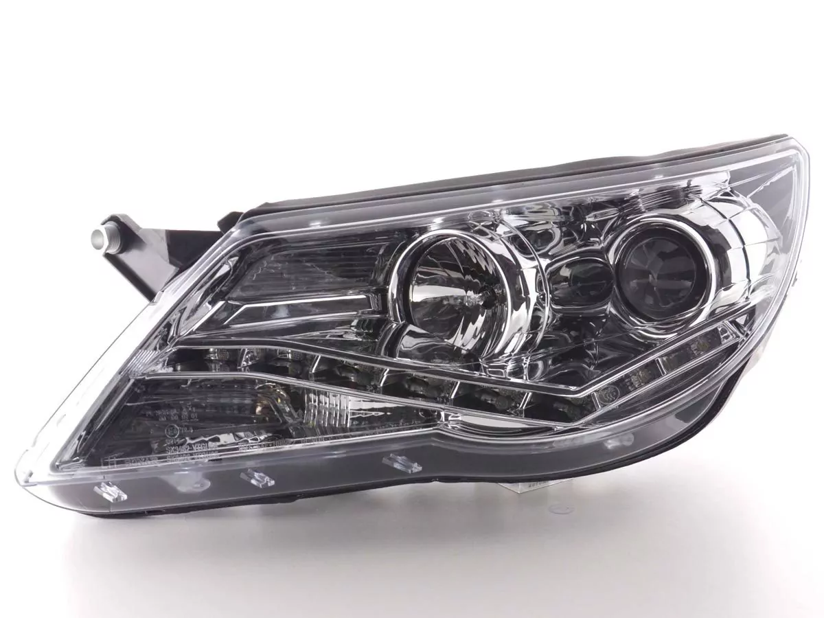 Scheinwerfer Set Daylight LED Tagfahrlicht VW Tiguan Bj. 07-11 chrom