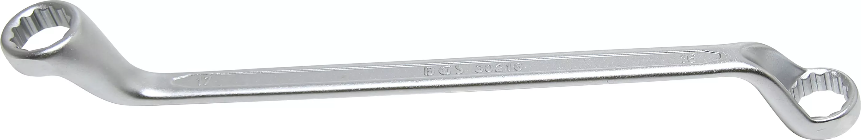 Doppel-Ringschlüssel | tief gekröpft | SW 16 x 17 mm