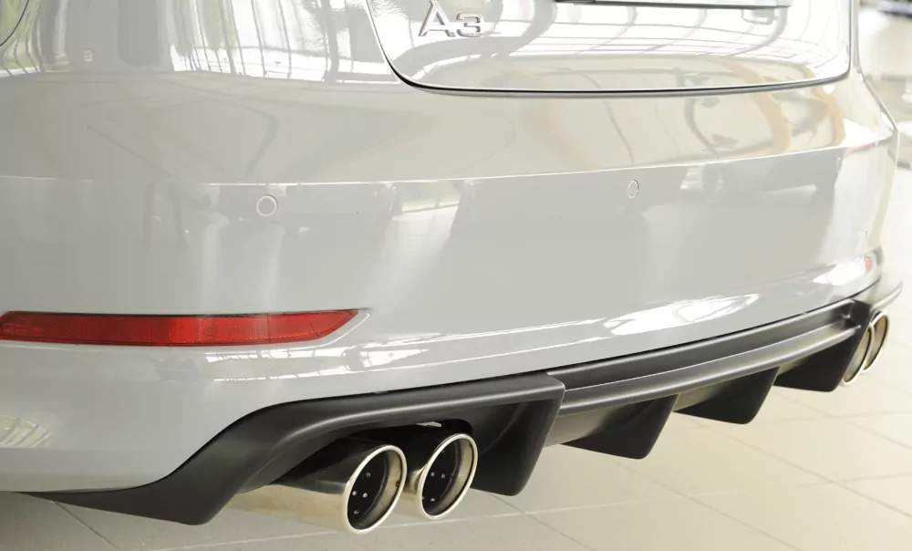 Rieger Heckeinsatz für Audi A3 (8V) - 5-tür. (Limousine 8VS) 07.12-08.16 (bis Facelift) carbon optik