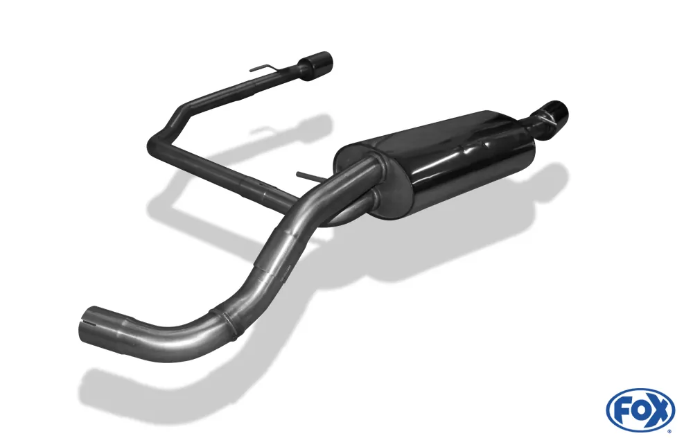 VW  Golf IV  Endschalldämpfer Ausgang rechts/links Ø63,5mm - 1x90 Typ 25 rechts/links R32 Design