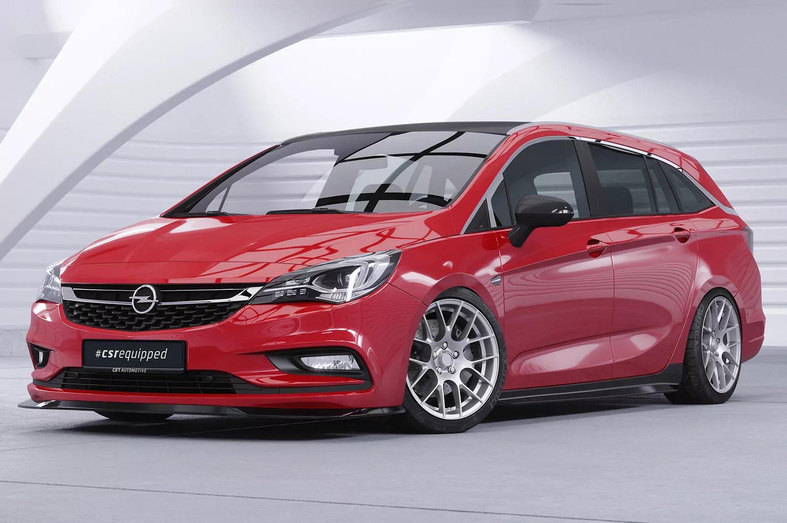 Cup-Spoilerlippe mit ABE für Opel Astra K CSL419 Strukturiert (schwarz matt)