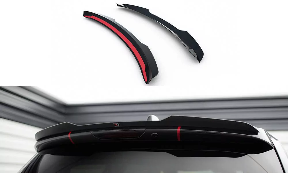 Spoiler CAP Für Dodge Durango Facelift RT / SRT Mk3 Schwarz Hochglanz