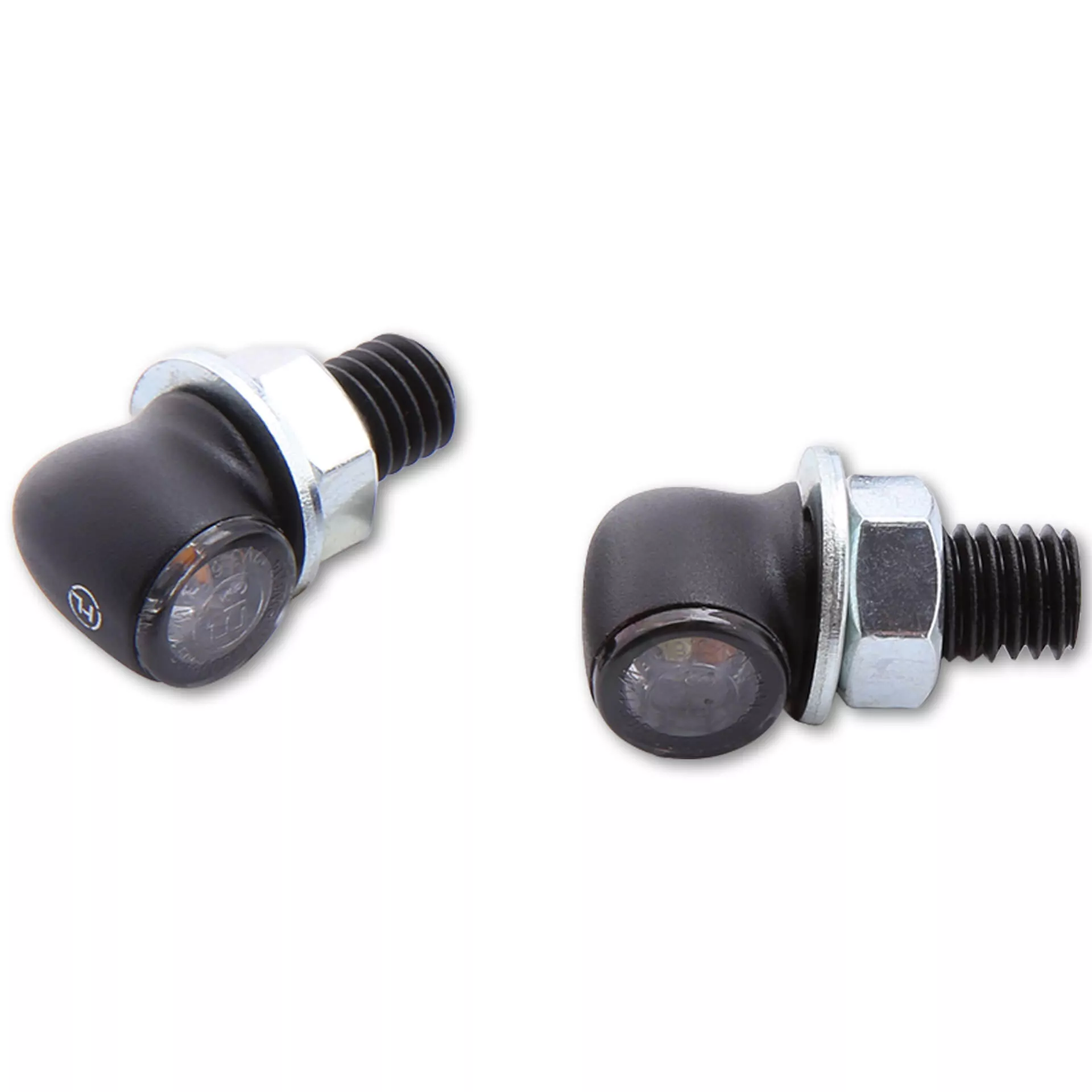 HIGHSIDER Pro Proton Two LED Blinker Gehäuse Schwarz / Linse Rauchgrau (Paar), Vorn & Hinten