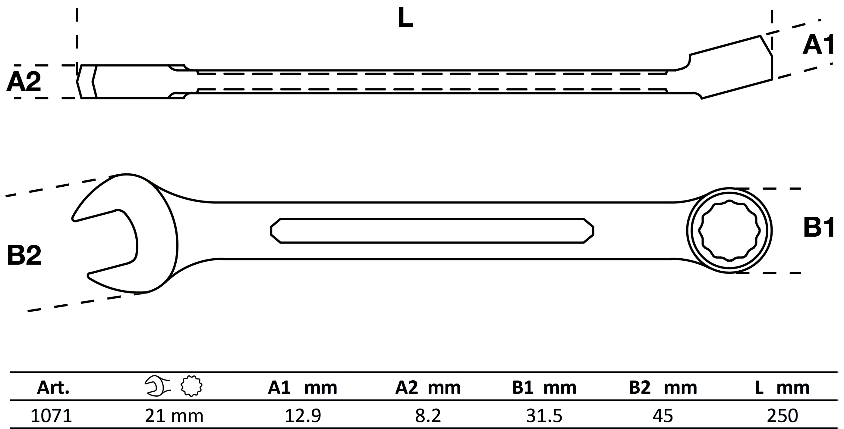 Maul-Ringschlüssel | SW 21 mm