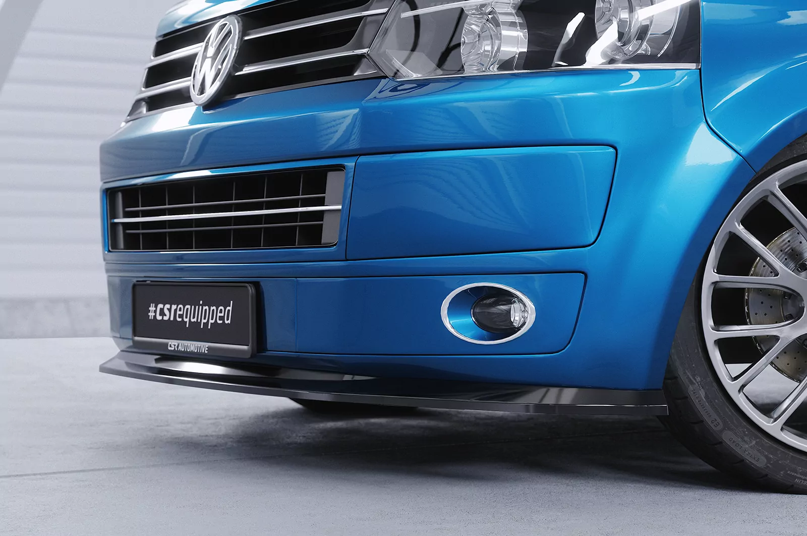 Cup-Spoilerlippe mit ABE für VW T5 CSL465 Strukturiert (schwarz matt)