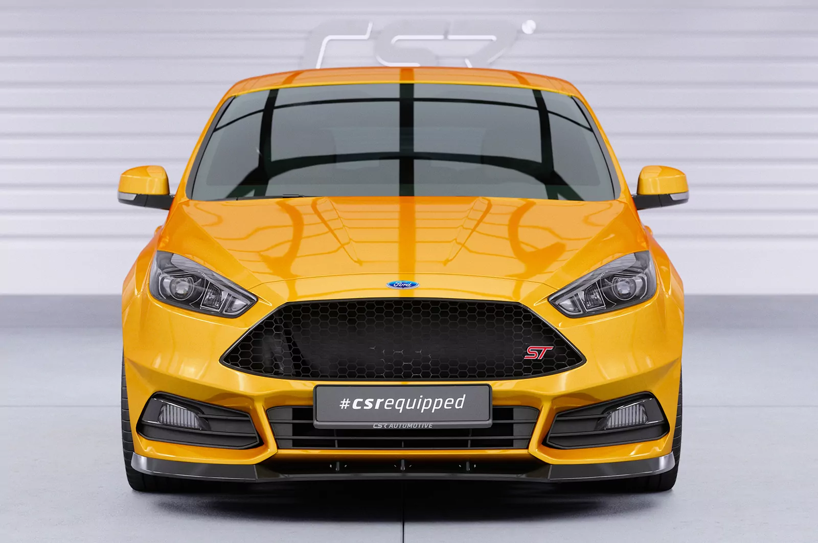 Cup-Spoilerlippe mit ABE für Ford Focus MK3 ST Turnier CSL476 Strukturiert (schwarz matt)