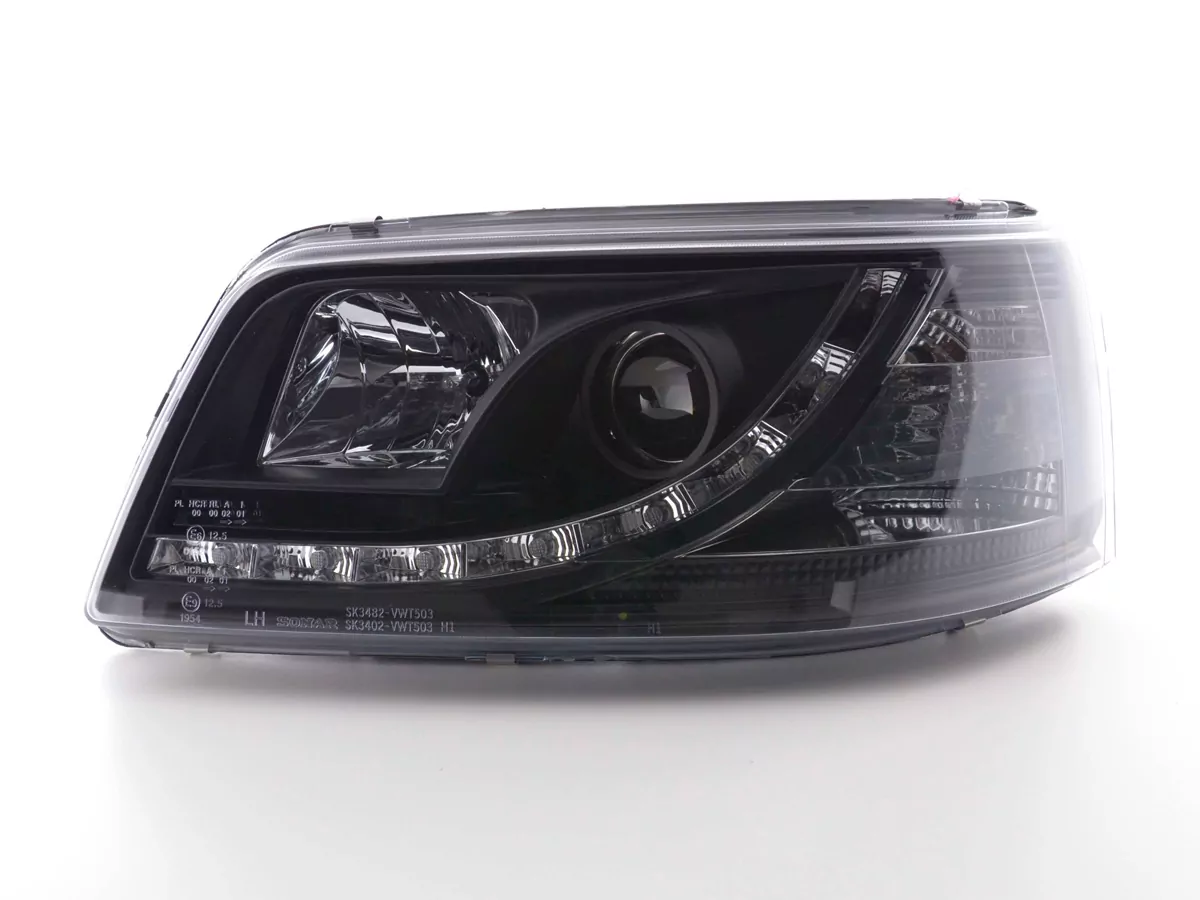 Scheinwerfer Set Daylight LED Tagfahrlicht VW Bus T5 Bj. 03-09 schwarz