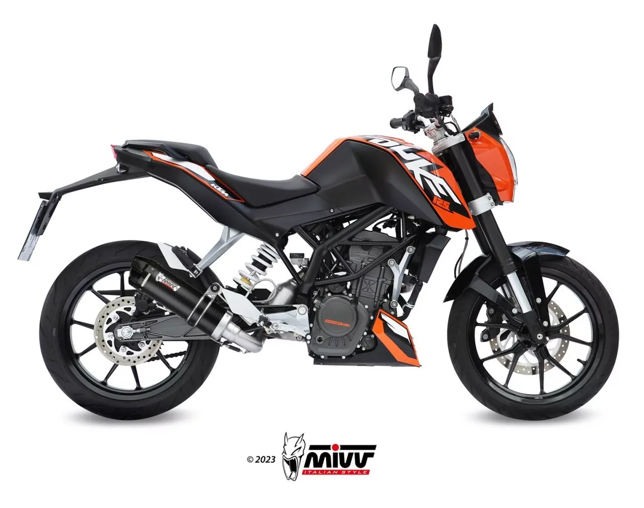 MIVV GP-C Carbon Mit Carbonendkappe KTM 125 DUKE 2011 > 2016