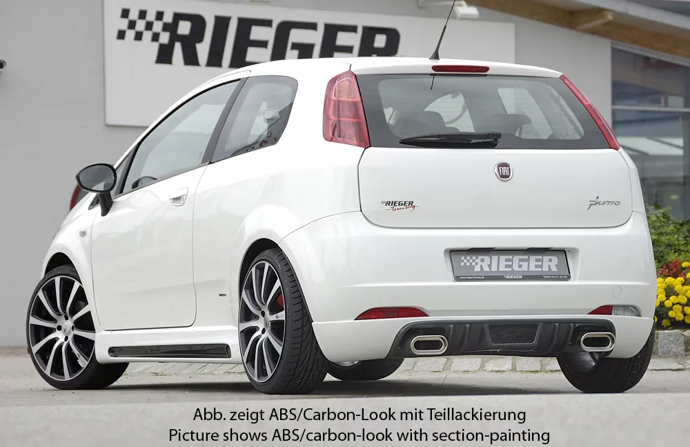Rieger Heckansatz für Fiat Grande Punto (199) - 3-tür. 10.05- carbon optik