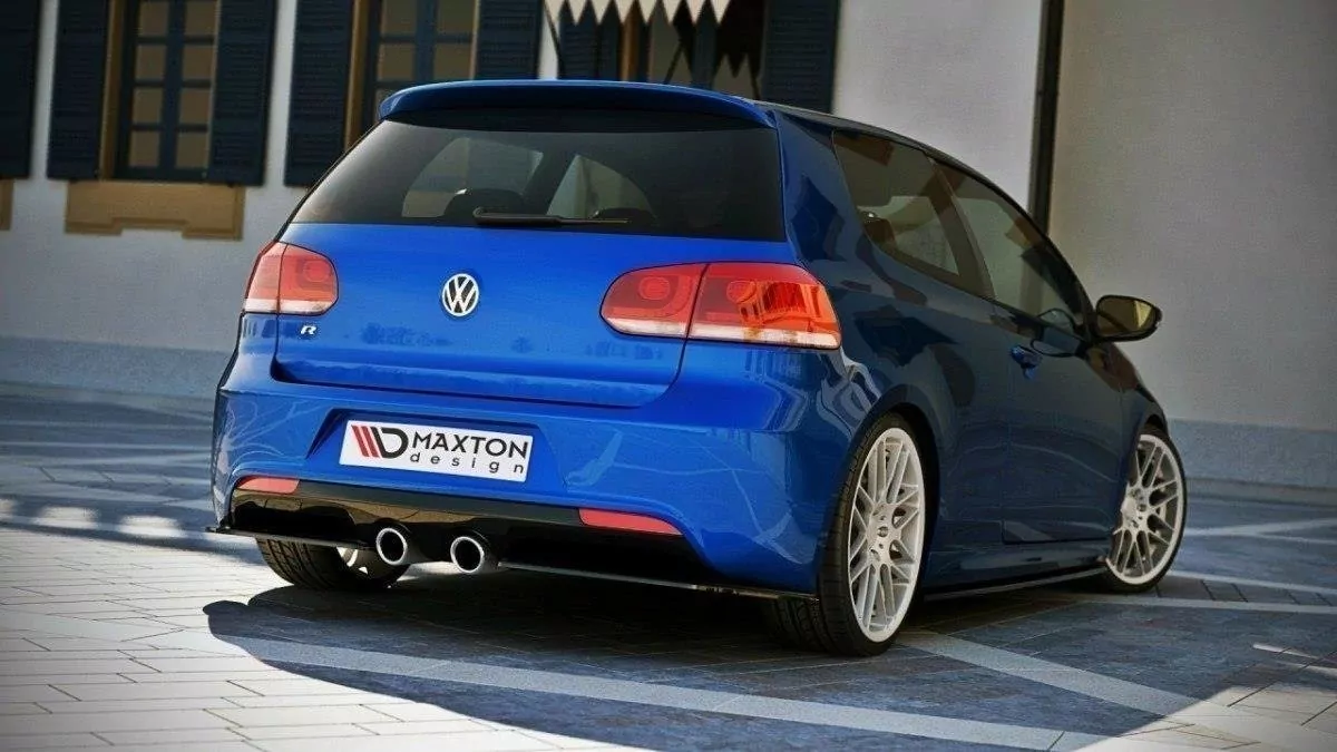 Heck Ansatz Flaps Diffusor Passend Für Diffusor Passend Für VW GOLF 6 R Schwarz Hochglanz Schwarz Hochglanz