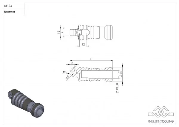 Gilles Tooling Klapprasten UF-25-KIT schwarz