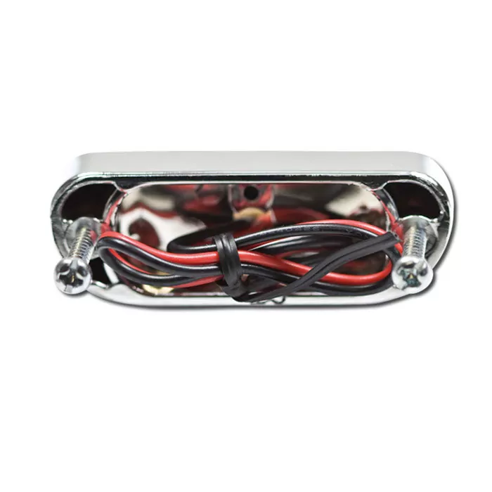 LED-Kennzeichenbeleuchtung "Zest" Schraubenabstand: 45mm | E-geprüft | chrom | ABS