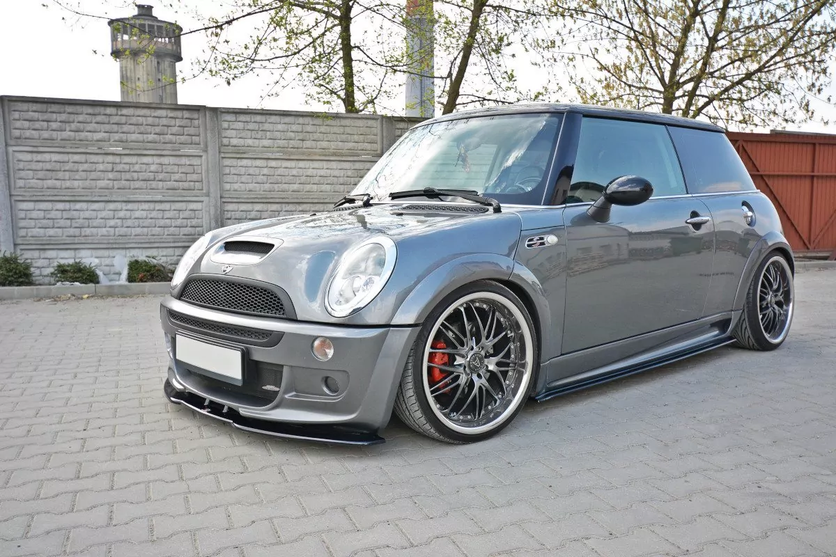 Front Ansatz Passend Für Passend Für MINI R53 COOPER S JCW Schwarz Hochglanz Schwarz Hochglanz