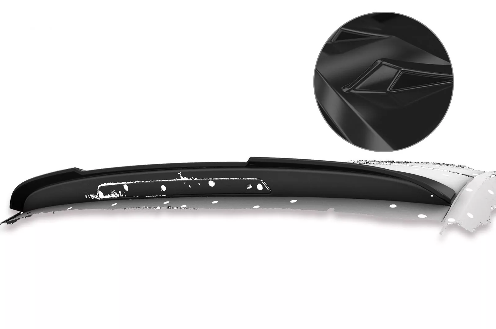 Heckflügel mit ABE für Skoda Rapid (Typ NH) Spaceback HF735-G Schwarz Hochglanz