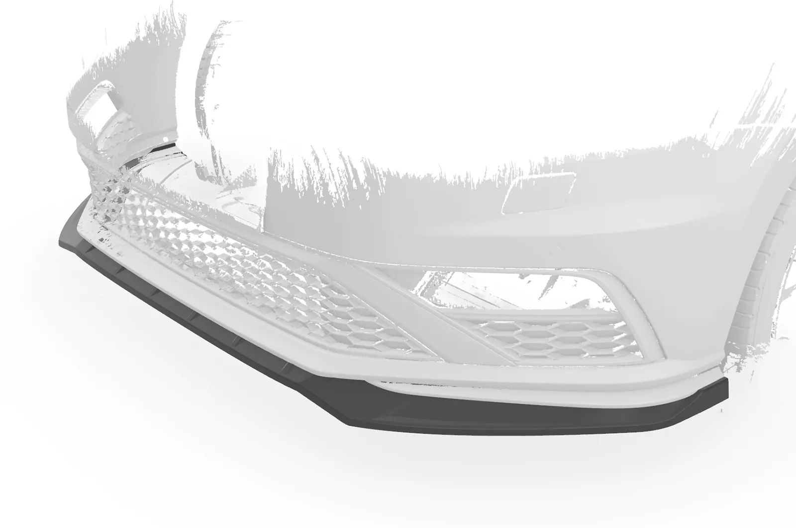 Cup-Spoilerlippe mit ABE für VW Polo 5 (Typ 6C) GTI CSL709 Schwarz Strukturiert