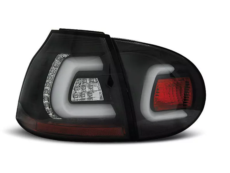Led Bar Tail Lights Black Fits Vw Golf 5 10.03-09