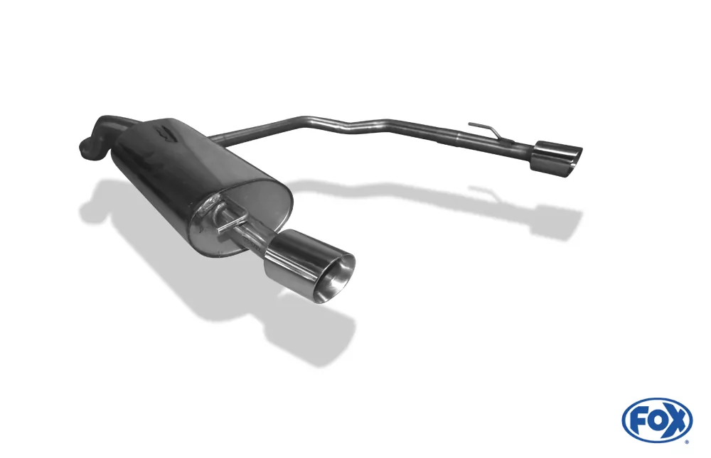 VW  Golf IV  Endschalldämpfer Ausgang rechts/links Ø63,5mm - 1x90 Typ 25 rechts/links R32 Design