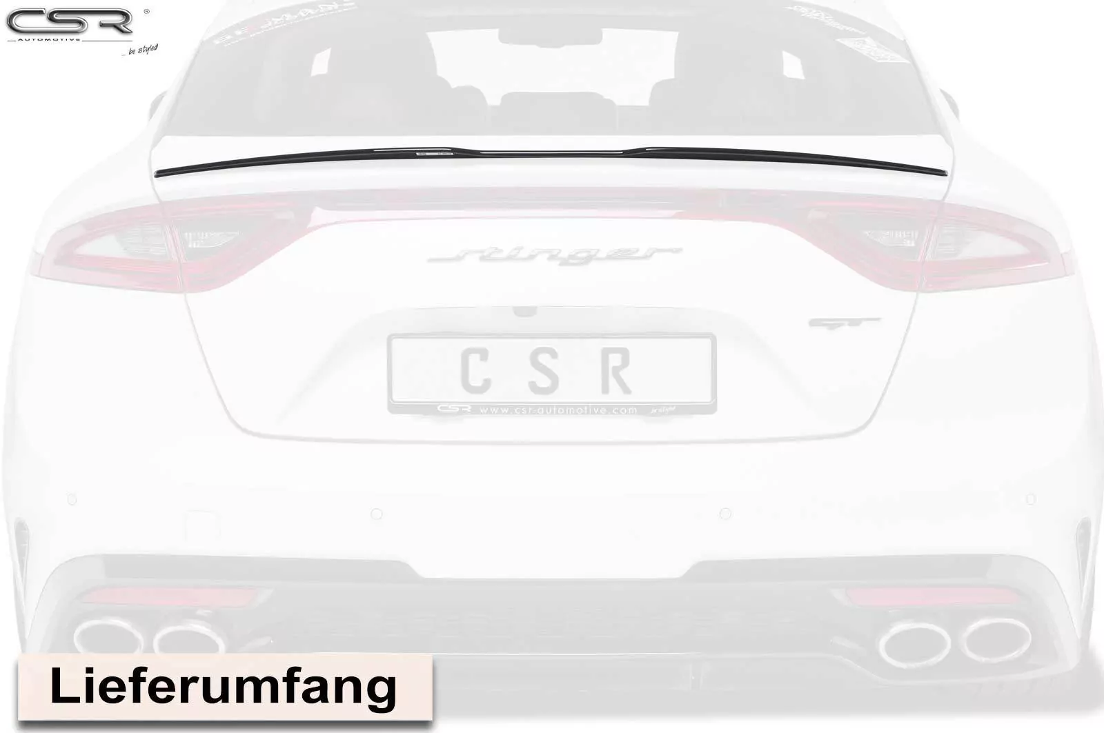 Heckflügel mit ABE für Kia Stinger GT HF660-M Carbon Look (matt)