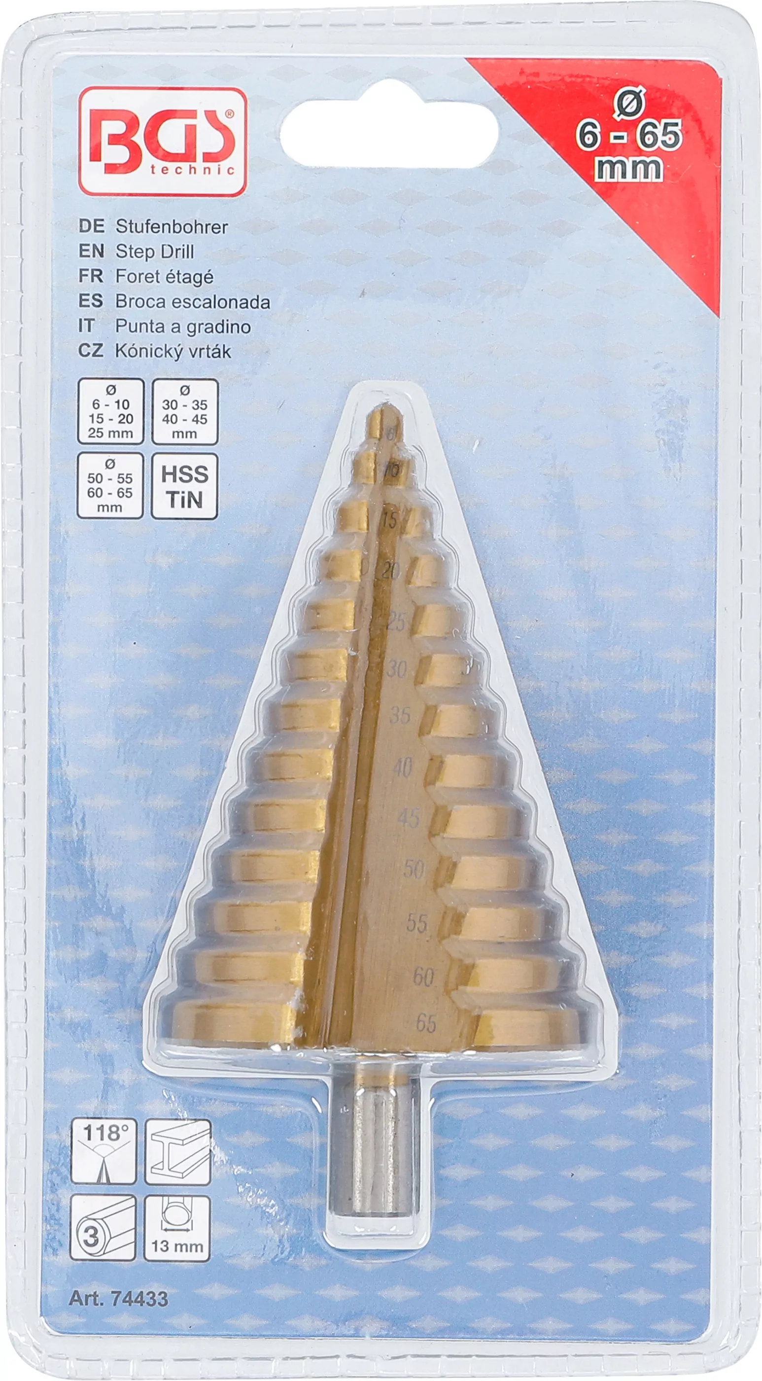 Stufenbohrer | titan-nitriert | Ø 6 - 65 mm