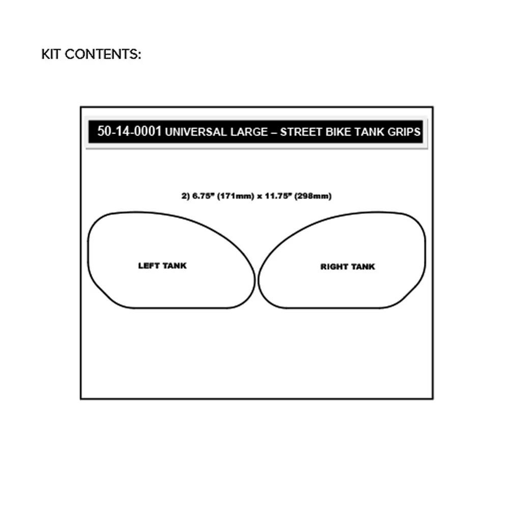 Stompgrip Traction Pad Icon Universal groß (2 Stück) ca. 298 mm x 171 mm Schwarz