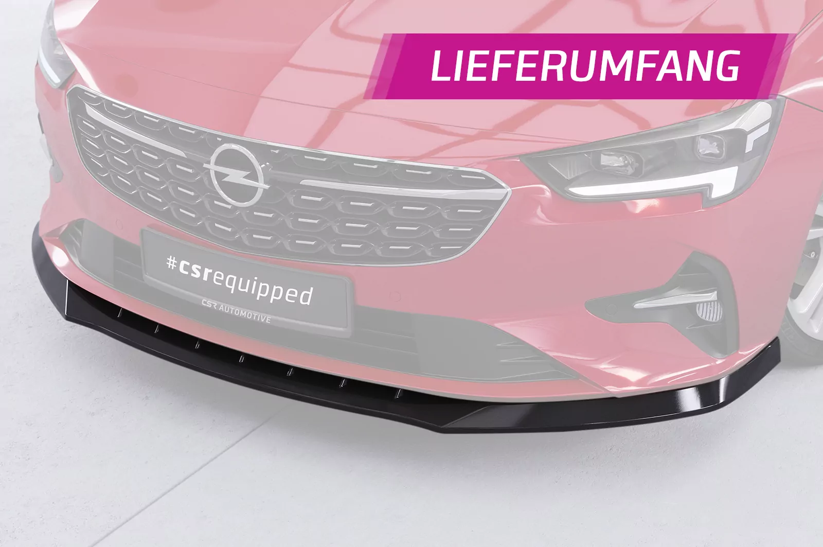 Cup-Spoilerlippe mit ABE für Opel Insignia B CSL619 Schwarz Strukturiert