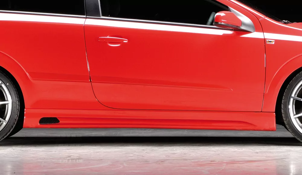 Rieger Seitenschweller links  matt schwarz für Opel Astra H Twin-Top Cabrio