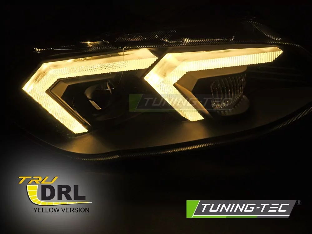 Xenon Headlights Yellow Led Black Drl Fits Bmw E92 / E93 Lci 10-13