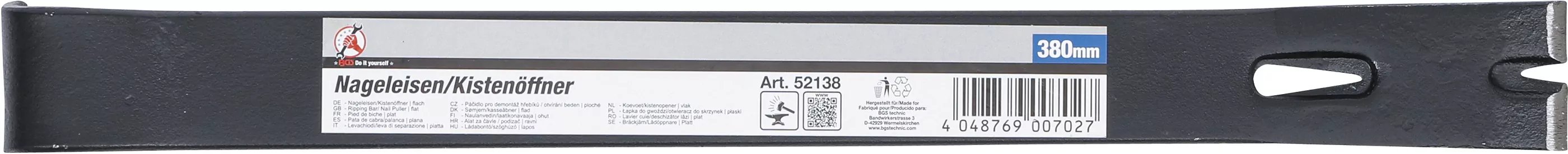 Nageleisen/Kistenöffner | flach | 380 mm