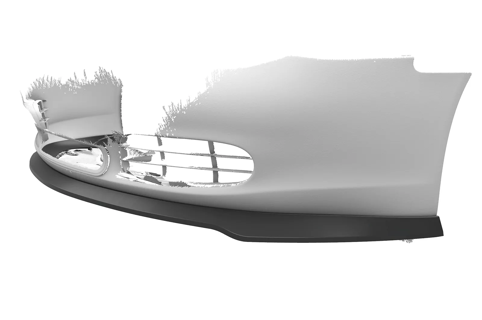 Cup-Spoilerlippe mit ABE für Porsche 986 Boxster CSL600 Schwarz Strukturiert