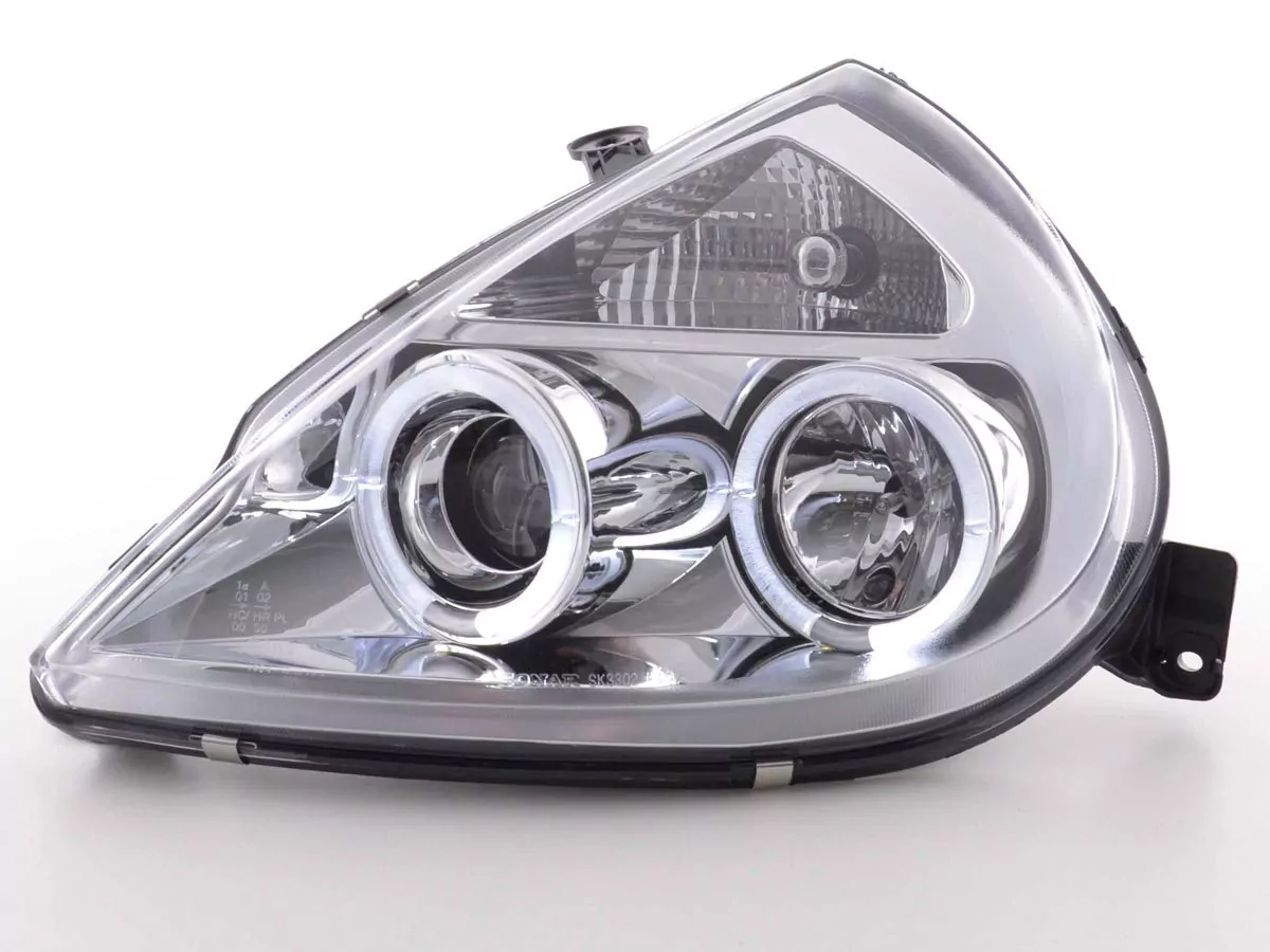 Scheinwerfer Set Angel Eyes Ford KA Typ RBT Bj. 96-08 chrom