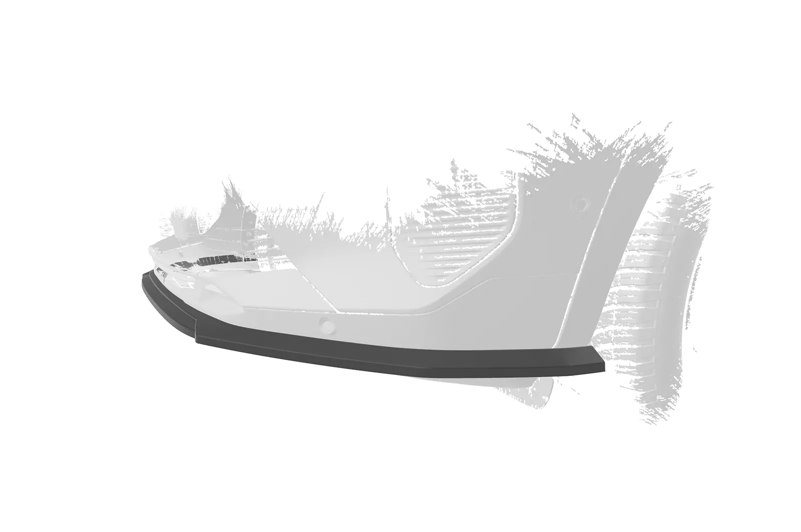 Cup-Spoilerlippe mit ABE für Peugeot 3008 (2. Gen) CSL688 Schwarz Strukturiert