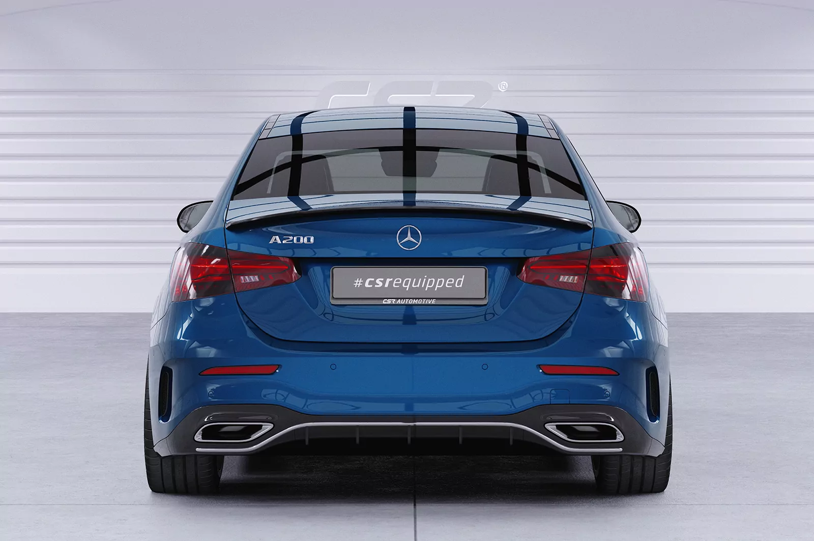 Heckflügel mit ABE für Mercedes Benz A-Klasse V177 Limousine HF690 Strukturiert (schwarz matt)